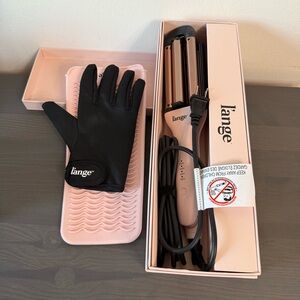 L'ange Pink Hair Styling Tool with Black Glove hair crimper new open box